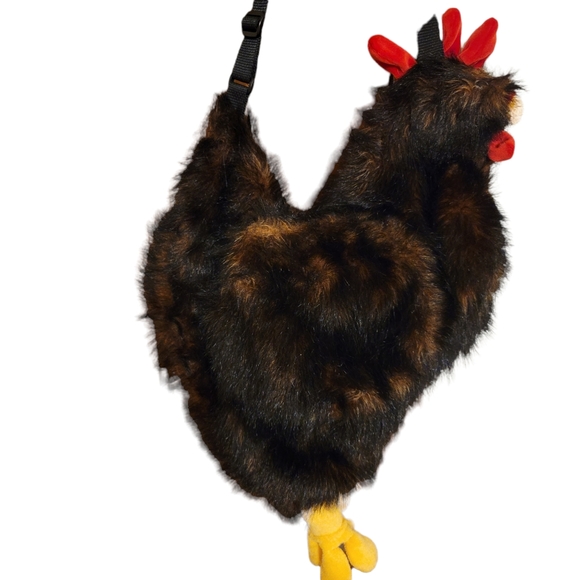 Senitt Handbags - Vintage Senitt Rooster Plush Zip Purse with 2 Side Pockets Unique